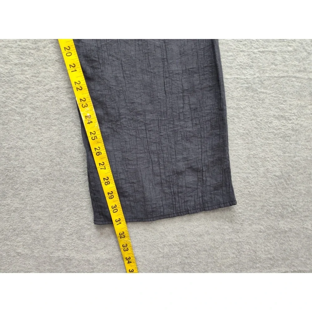 Zara Women Pants XS Dark Blue Drawstring Waist Pockets High Rise Comfort Casual